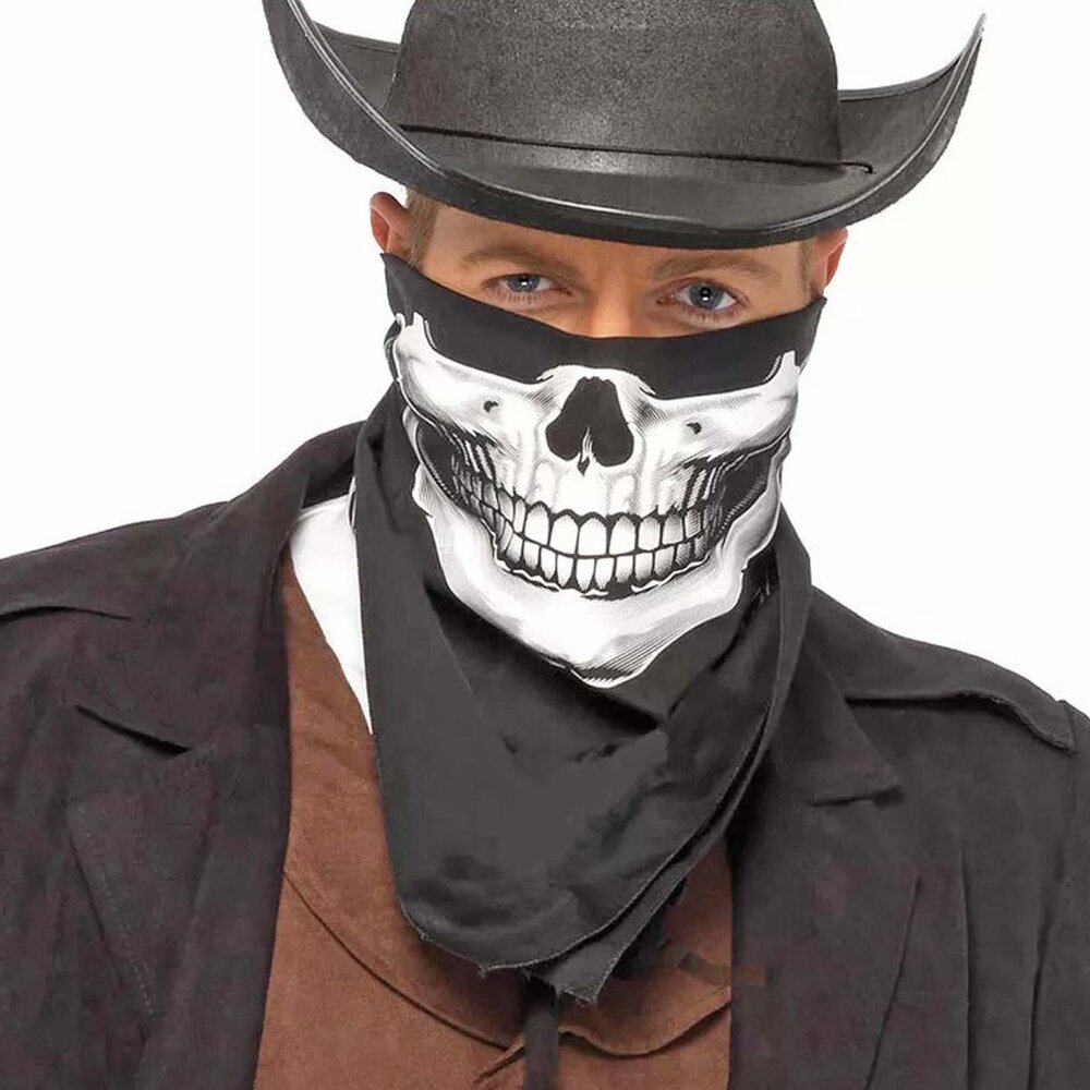Unisex Skull Bandana One Size Halloween Cosplay Roleplay DIY Mask